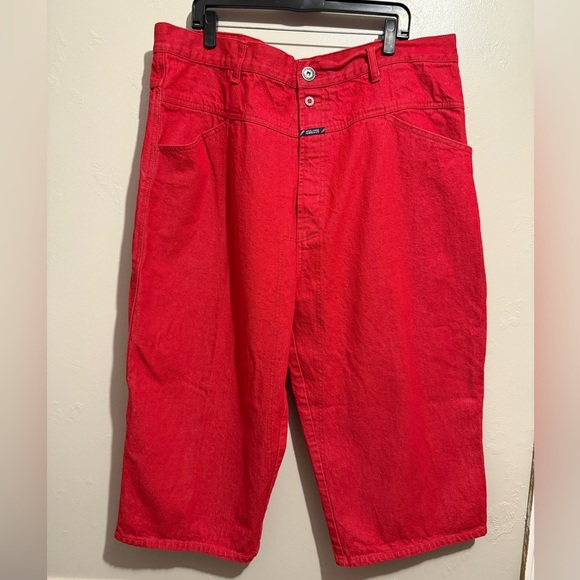 Vtg. Marithe Francois Girbaud 80’s Baggy Jeans Red Size 42 Brand X Authentic Fit - Picture 9 of 16